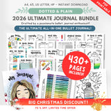 2026 Journal Planner Bundle | 430+ Premade Bullet Journal PDF