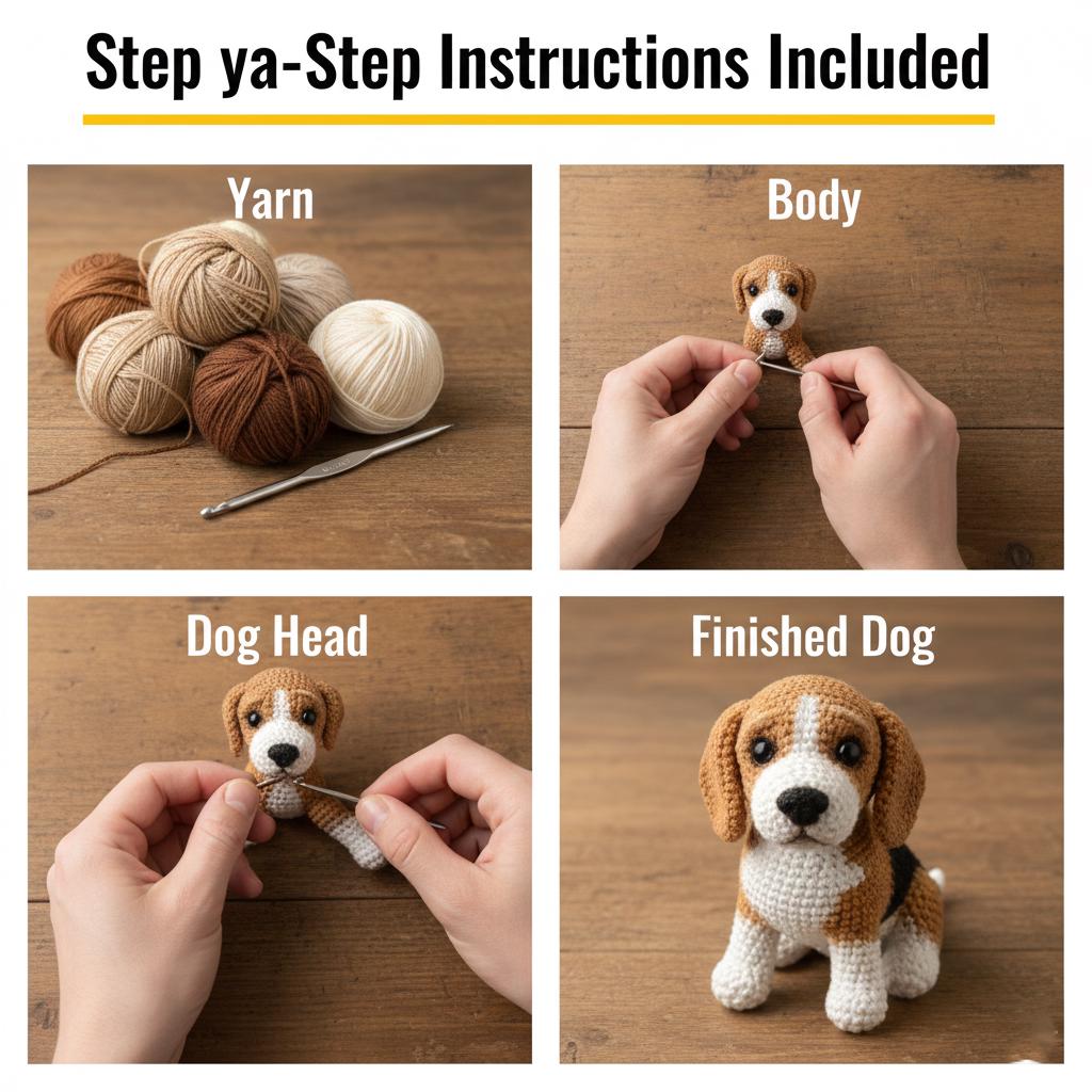 140+ Dog Amigurumi Patterns | Realistic Dog Crochet Bundle
