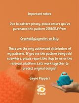 Digital PDF Flip the Bird Reversible Crochet Pattern | No-Sew