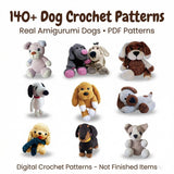 140+ Dog Amigurumi Patterns | Realistic Dog Crochet Bundle