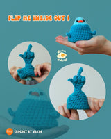 Digital PDF Flip the Bird Reversible Crochet Pattern | No-Sew