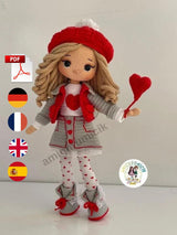 Valentina Doll Crochet Pattern PDF | Valentine's Day Amigurumi
