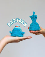 Digital PDF Flip the Bird Reversible Crochet Pattern | No-Sew