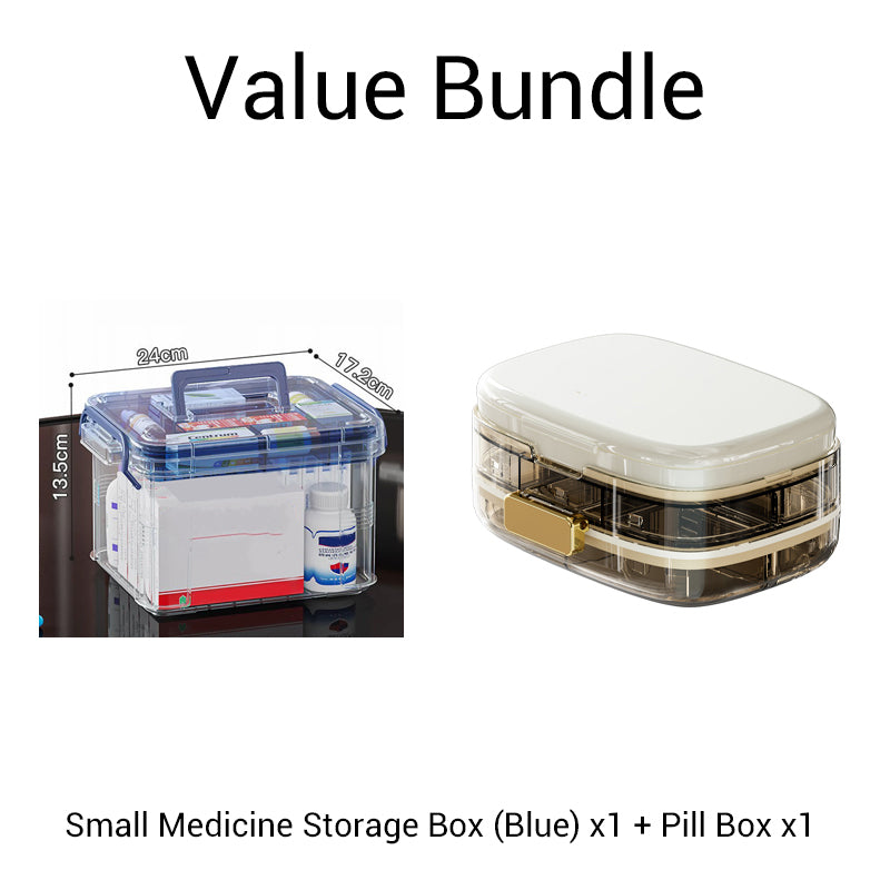 ✈️ Travel-Sized Pharmacy | 2-Layer Portable Medicine Organizer 🧳【50% OFF】
