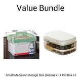 ✈️ Travel-Sized Pharmacy | 2-Layer Portable Medicine Organizer 🧳【50% OFF】