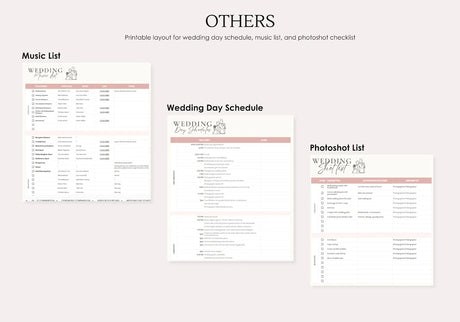 Wedding Planner Spreadsheet